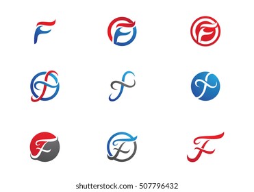 F Letter Logo Template vector icon