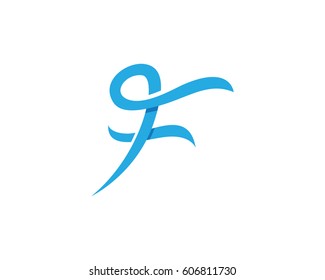 F letter Logo Template vector illustration