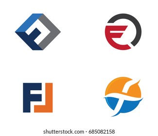 F Letter Logo Template vector illustration design
