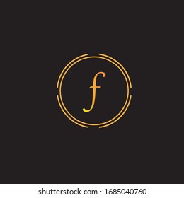 Diseño vectorial de logotipo F letra