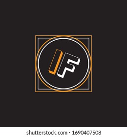 I F-Buchstaben Logo-Vektorillustration Design