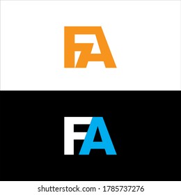 F A letter logo vector design