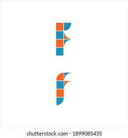 F letter logo vector design on white color background. f icon