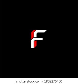 F letter logo vector design on black color background. f alphabet