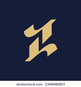 F-Buchstaben Logo, Vektordesign mit Vintage-Stil