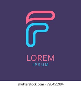 F Letter Logo. Vector Icon