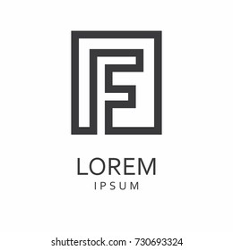 F Letter Logo. Vector Icon