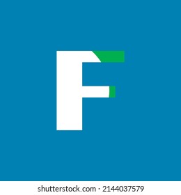 F ilustración vectorial del logotipo de letra. F Marca el sencillo diseño del logotipo icónico.