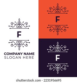 F letter logo vector illustration design