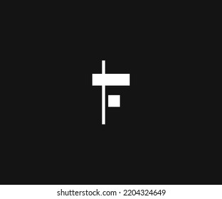 F Letra Plantilla vectorial de logotipo Resumen Símbolo de monograma