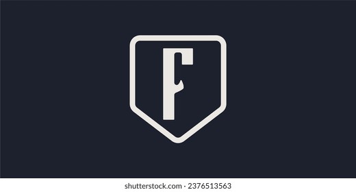 F Letter Logo Vector Template Abstract Monogram Symbol . letter F inside the shield  Letter Usable for Best modern, business, company, corporate, premium, sport, technology And future creative logo