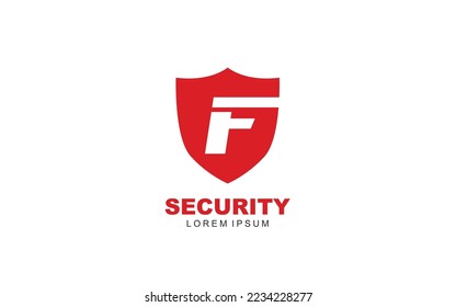 F vector de logotipo de letra para su marca con estilo moderno.