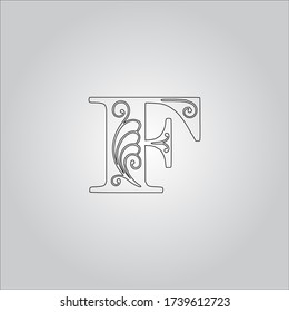 F logotipo de letra con fondo blanco.Buen icono de letra.