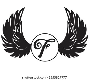 F LETTER LOGO WITH WINGS