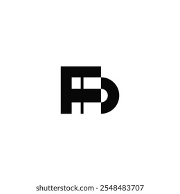 Combinación de diseño de logotipo de letra F e imán.