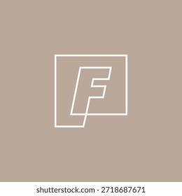 f Buchstabenzeichen Quadrat Logo Vektorgrafik