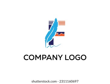 F letter Modern abstract Creative 
 digital wings logo. vector illustration logo. modern style Awesome logo in shape a template Mode flat.