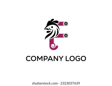 F letter Modern abstract Creative digital animal logo. vector illustration logo. modern style Awesome logo in shape a template Mode flat.
