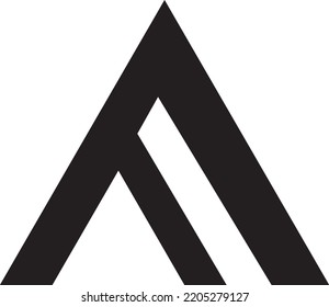 F Una letra logotipo moderno 