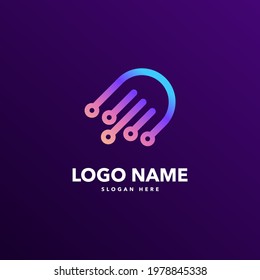 f letter modern logo design 