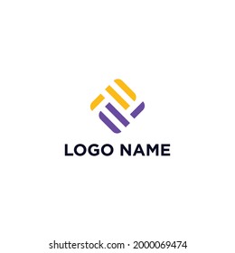 F letra plantilla de diseño de logotipo moderno