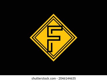 F schreibt neues Logo und Symboldesign-Vorlage