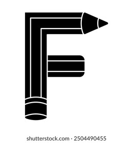 F letter pencil letter font