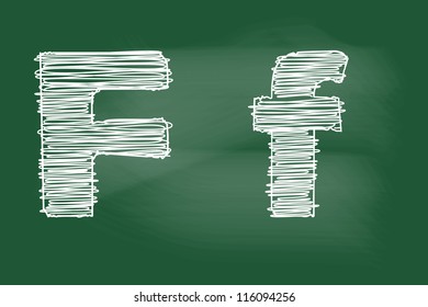 F letter of scribble sketch