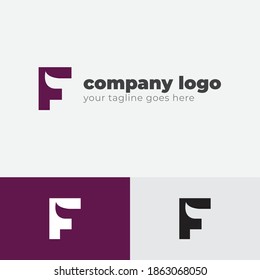 F Letter Shape Concept Logo Design Template Vektorsymbol Design .Einfaches Logo für Ihr Unternehmen.