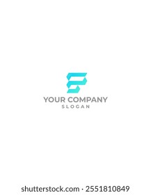 LETRA F LOGOTIPO AZUL AFIADO TECHNO