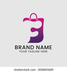 F letter shop logo - F letter modern shop logo