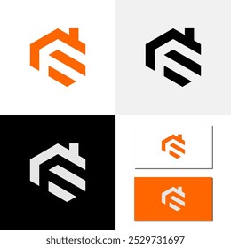 f letter sign icon white and black logo