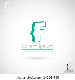 F letter sign - vector illustration