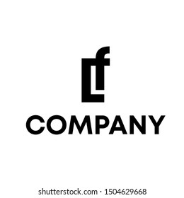F letter sign letter vector template