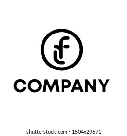F letter sign letter vector template