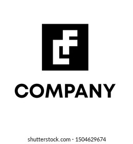 F letter sign letter vector template