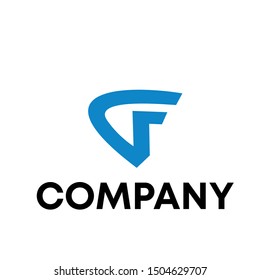 F letter sign letter vector template