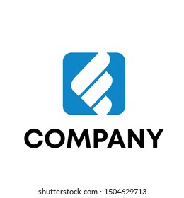 F letter sign letter vector template