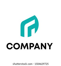F letter sign letter vector template