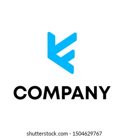 F letter sign letter vector template
