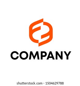 F letter sign letter vector template
