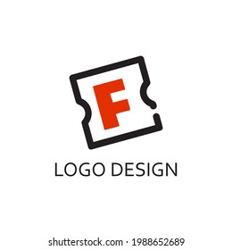 f letter for simple logo design