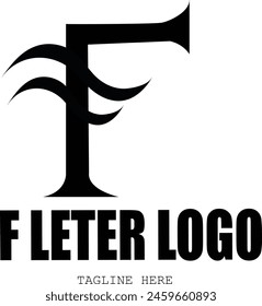 F letter Simple  logo design