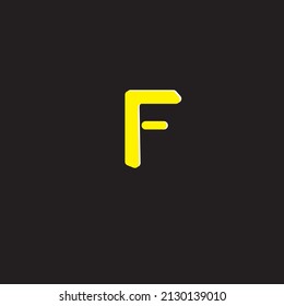 F carta logotipo simple para su empresa y negocio 