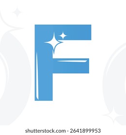 F Letter Sparkling Logo for Cleaning Company