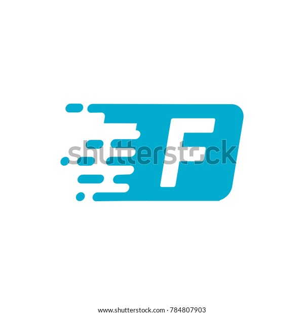 F letter with speed box\
logo eps 10