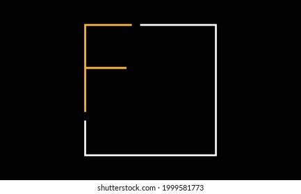 F letter square icon design illustration symbol 