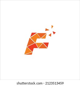 F letter for tech logo, icon or illustration