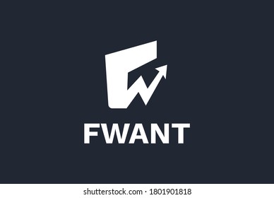 F letter that show growth with increasing arrow