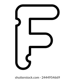 F letter typeface, vector Mice cheese uppercase font.